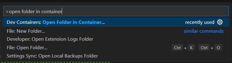Open Folder in Container